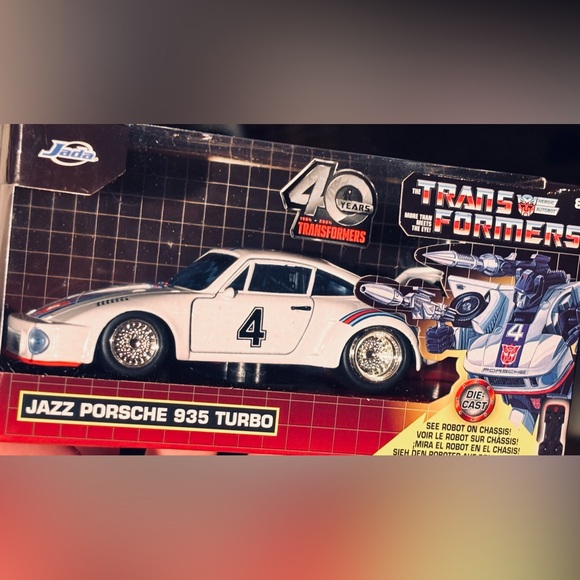 Jada Hollywood Rides 1:32 Transformers 40th Anniversary Jazz Porsche 935 Turbo - Picture 4 of 5
